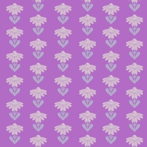 Daisies in a Line - Bold Purple - Medium