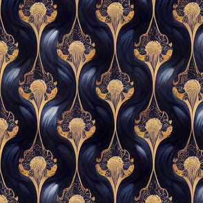 Navy Blue and Golden Art Nouveau vol. 1