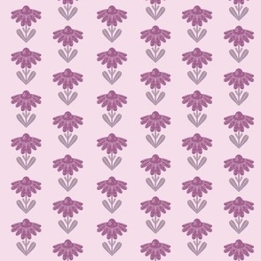 Daisies in a Line - Purple - Medium