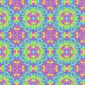 Rainbow Cross Stitch Mandala II