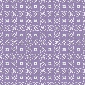 Geometric hearts purple 
