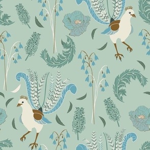 Lyrebirds Fabric
