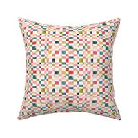 Modern geometric check Watercolor Spring picnic checkerboard Micro