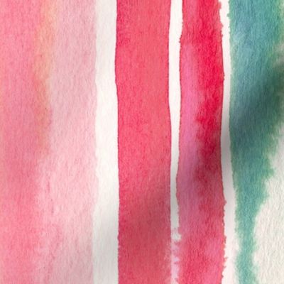 Spring Rainbow stripes watercolor Jumbo Large