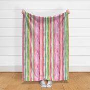 Spring Rainbow stripes watercolor - Medium - Bold painterly fabric