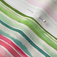 Spring Rainbow Stripes Watercolor Small