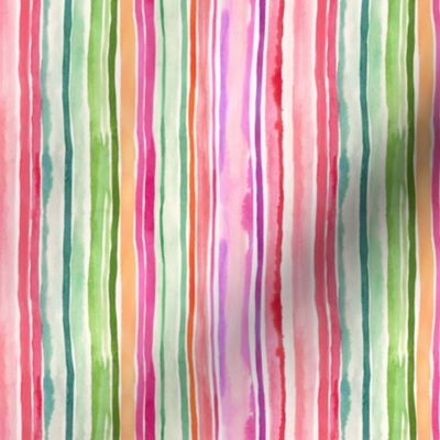 Spring Rainbow Stripes Watercolor Micro