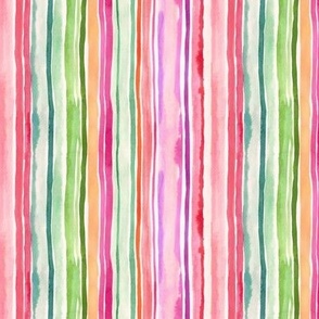 Spring Rainbow Stripes Watercolor Micro