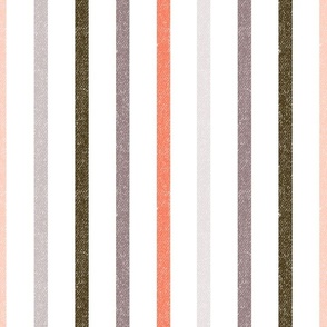 Textured Autumn Vertical Thin Stripes LS