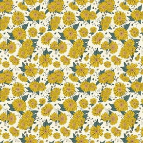 Sunflower on Cream Background- Small