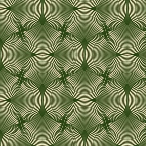 COULEUR NATURELLE ART DECO - GREEN AND TAN