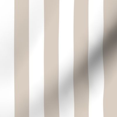 Tan and White Stripe - 1 inch