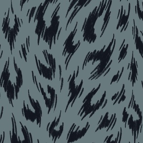 Leopard Print Duotone - Slate and Graphite - LARGE