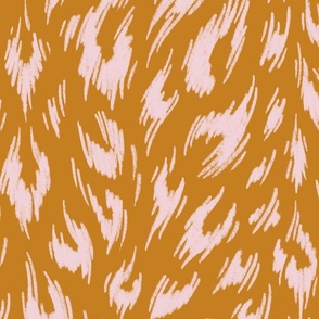 Leopard Print Duotone - Desert Sun and Cotton Candy - LARGE