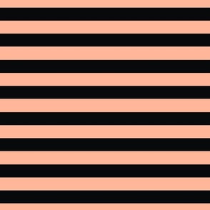 Horizontal Stripes peach and black_SMALL  scale
