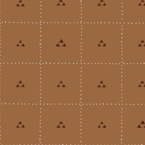 Tribal mud cloth, graphic shapes, triangles and dots_Fudge 