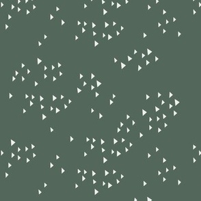 scattered triangles forest green