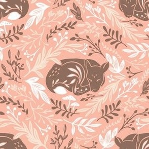 Fawn in the Flora Pink