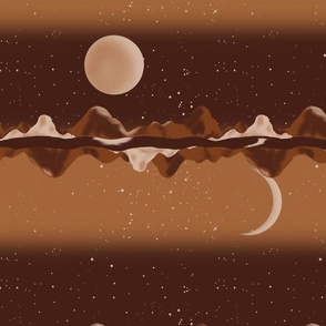 Mid century modern desert nights reversible moon phase