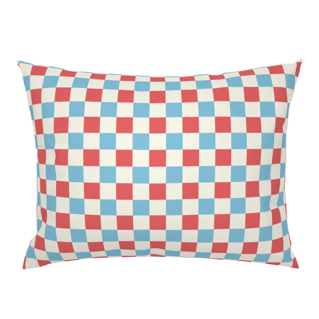 Patriotic Checkerboard - Red White and Blue