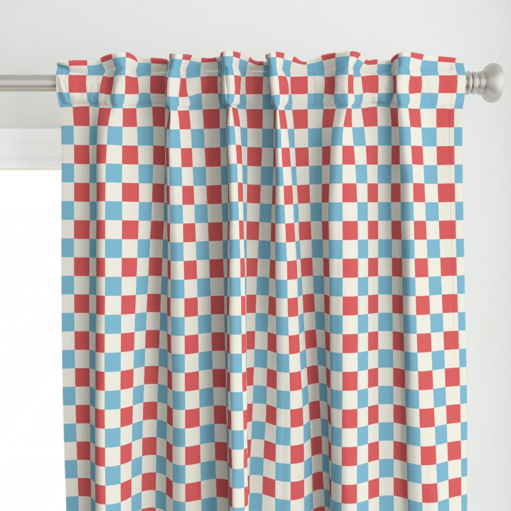 Patriotic Checkerboard - Red White and Blue