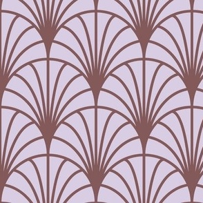 Lilac modern deco fan for fans of scallops 