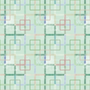 A maze of squares green