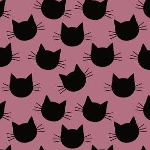 small scall black cats - mauve