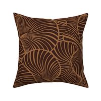 Zebra Fan Palm Mid-Century Modern Hawaiian Tropical- Earth Tones