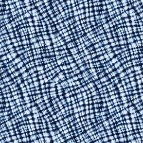 Indigo Shibori Tie Dye - Ditsy Scale - Dense Folds Blue Batik Dark blue Denim Midnight