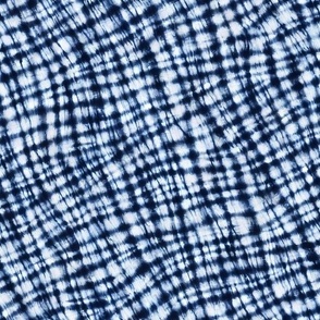 Indigo Shibori Tie Dye - Medium Scale - Dense Folds Blue Batik Dark blue Denim Midnight