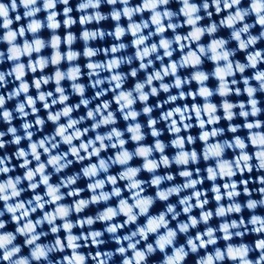 Indigo Shibori Tie Dye - Large Scale - Dense Folds Blue Batik Dark blue Denim Midnight