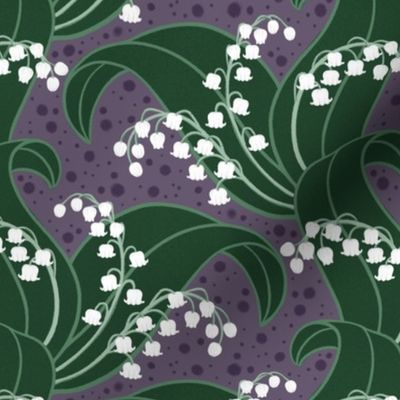 Lily of the Valley // Medium // Iris Petal Purple Floral