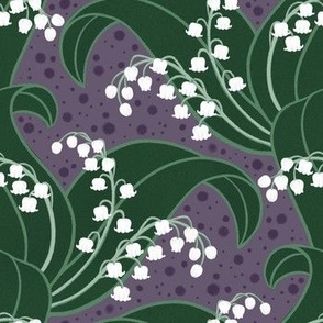 Lily of the Valley // Medium // Iris Petal Purple Floral