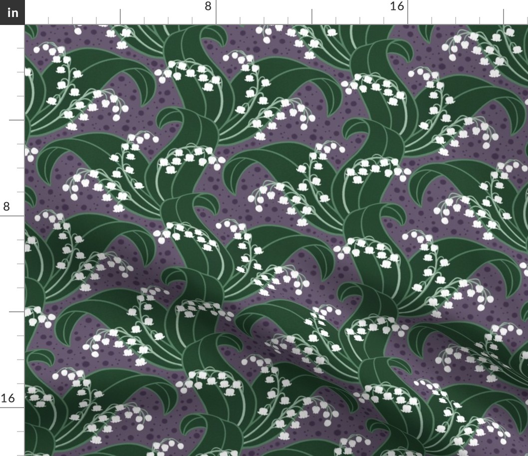 Lily of the Valley // Medium // Iris Petal Purple Floral