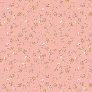 Dashing Scattered Floral in Pink
