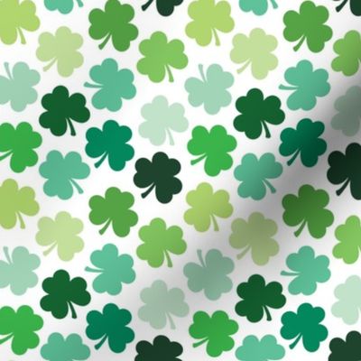 small shamrocks: mix of greens