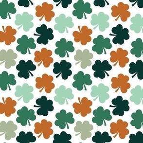 small shamrocks: green, sage, mint, pumpkin