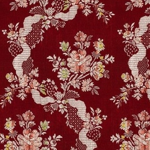 Deep red floral