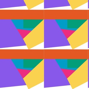 Distorted colourful shapes