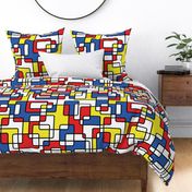 Mondrian inspired design, basic colors