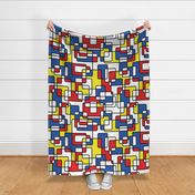 Mondrian inspired design, basic colors