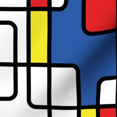 Mondrian inspired design, basic colors