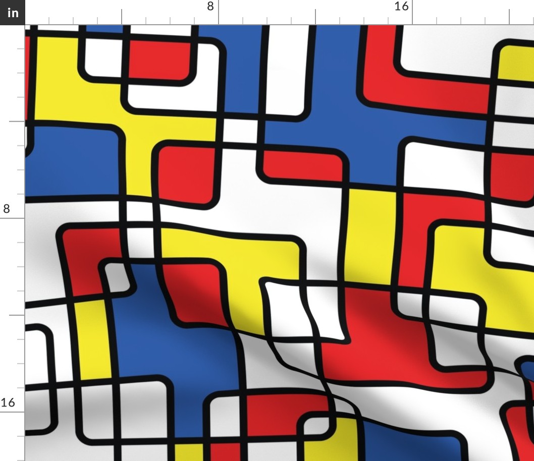 Mondrian inspired design, basic colors