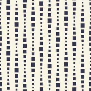 Vertical stripes of navy squares, small scale