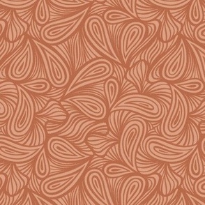 Paisley Petal // Terracotta & Apricot // Orange Blender 