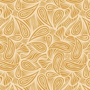 Paisley Petal // Marigold Yellow & Almond // Abstract Coordinate 