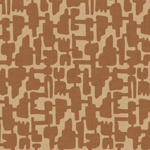 Abstract Shapes Toffee_ Beige Large