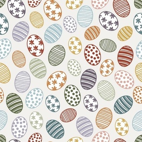 X-Large // Scattered Colorful Pattern Easter Eggs