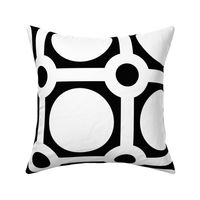 Black and White , Bold Minimalism Dots Geometric Symmetrical 1200—Neutral, 